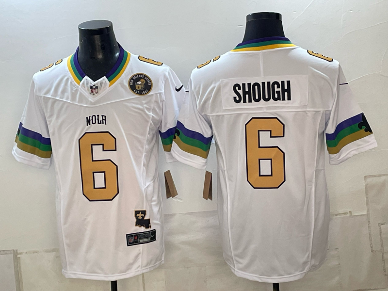 Men 2026 New Orleans Saints #6 Shough white Limited NFL Jersey 101205
